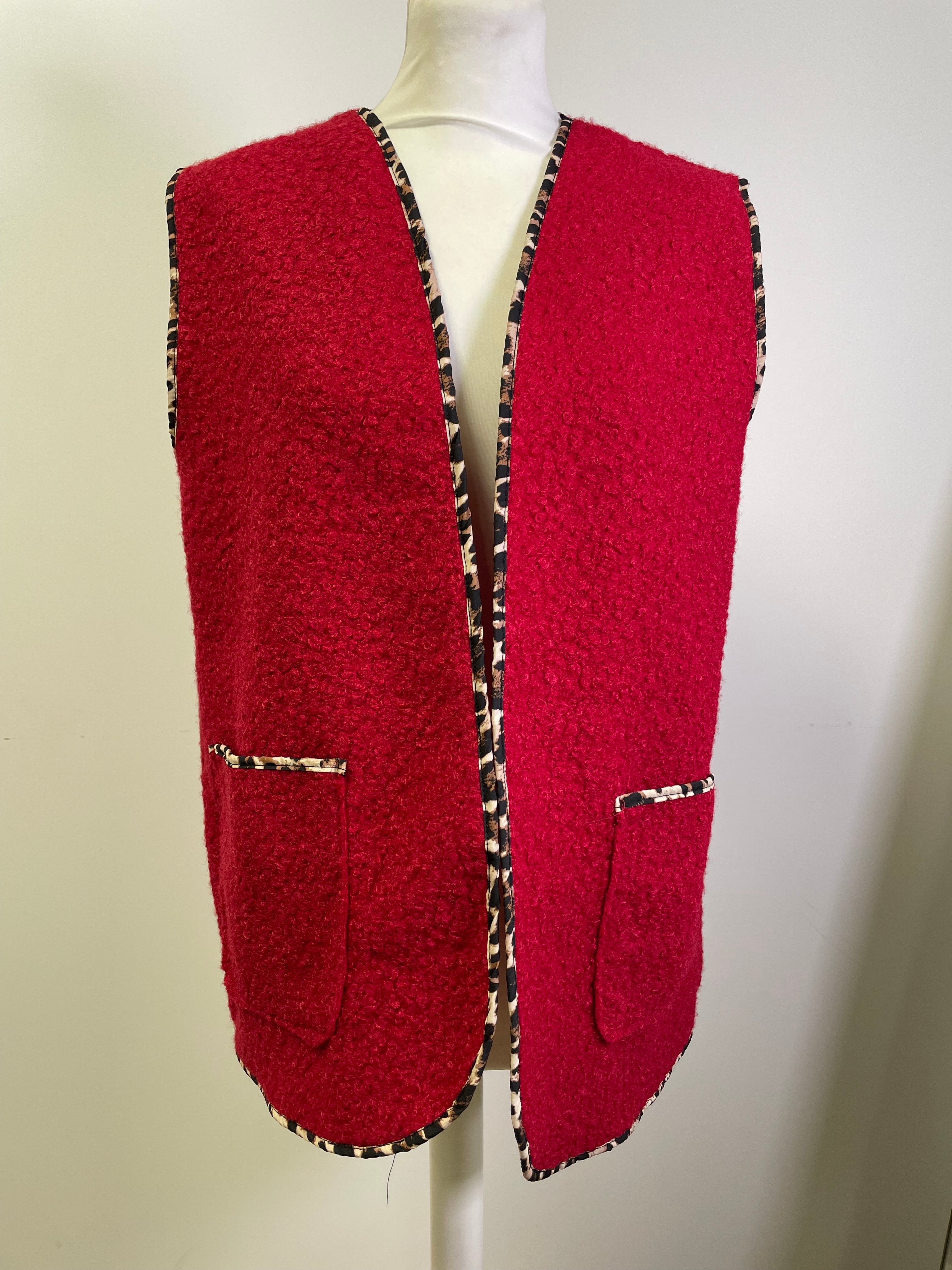 Gilet sans manches rouge