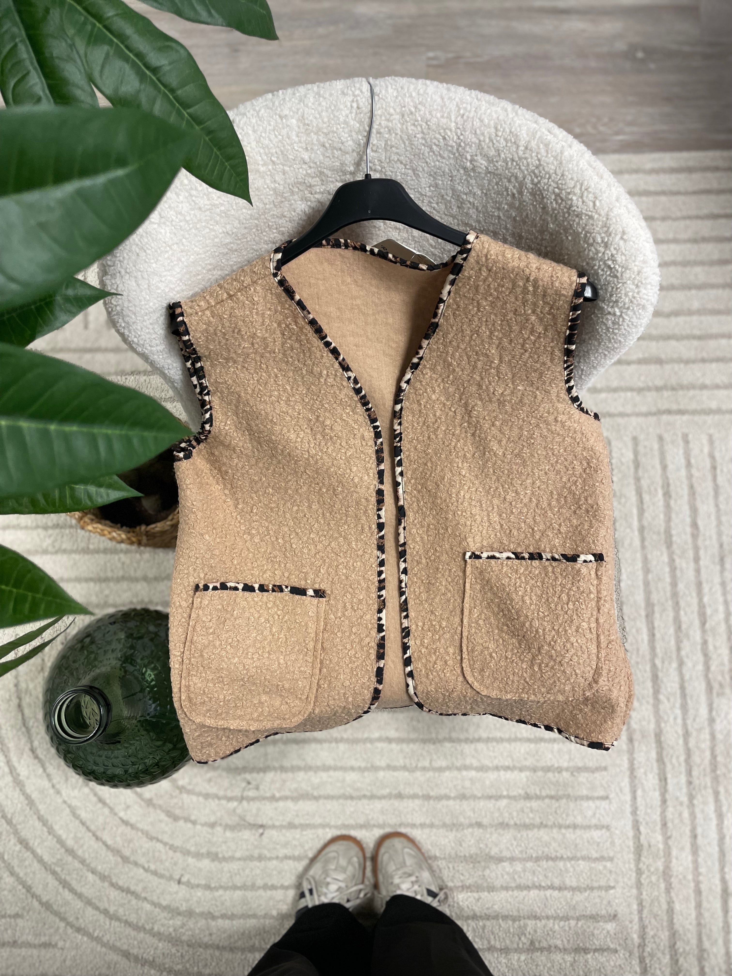 Gilet sans manches camel