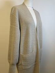 Gilet long gris